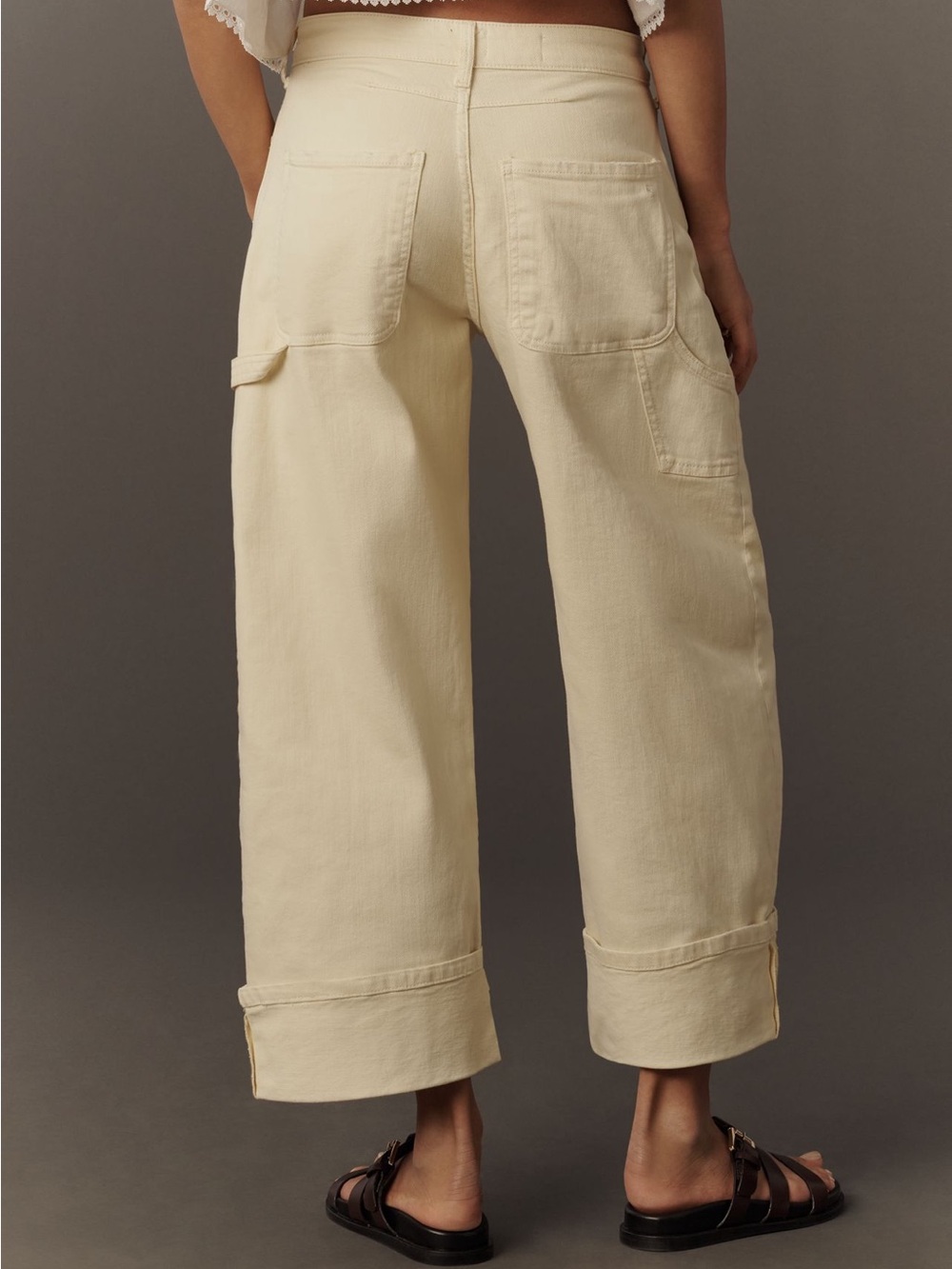 Pilcro Kayden high rise cuffed carpenter barrel leg jean - Picture 3 of 3